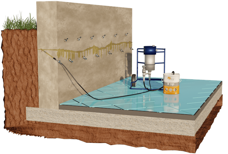 Beton çatlak enjeksiyon-min poliüretan enjeksiyon su yalıtımı